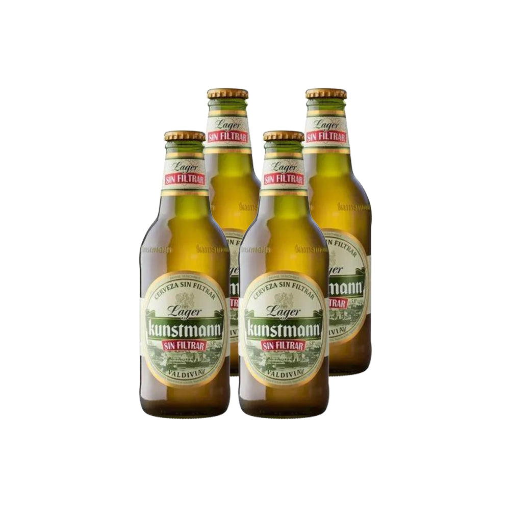 4x Cerveza Kunstmann Lager Sin filtrar 330cc