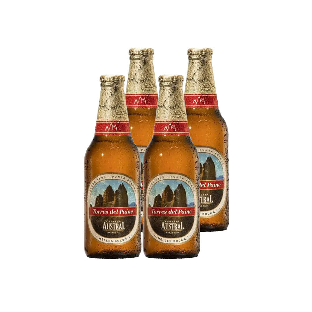 4x Cerveza Austral Torres Del Paine Botellín 500cc