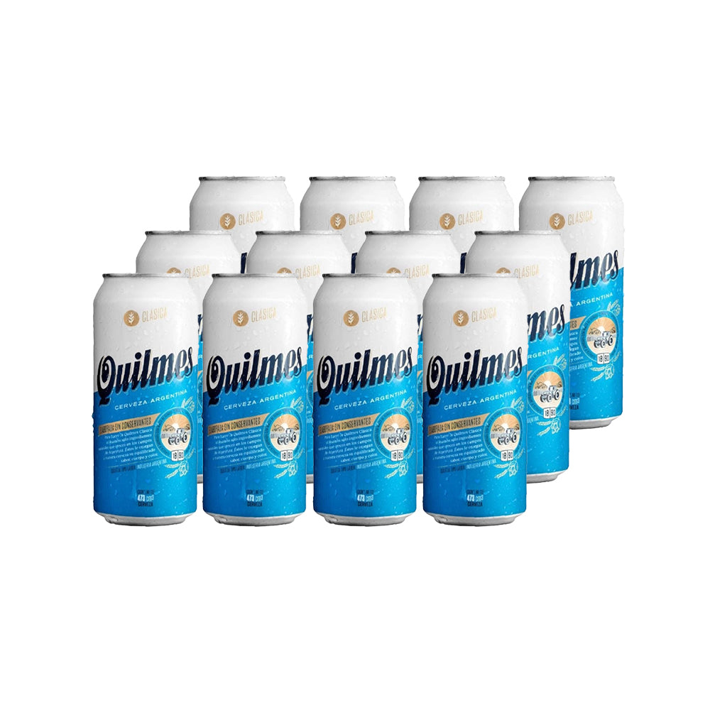 12x Cervezas Quilmes Clásica 4.9° Lata 473cc