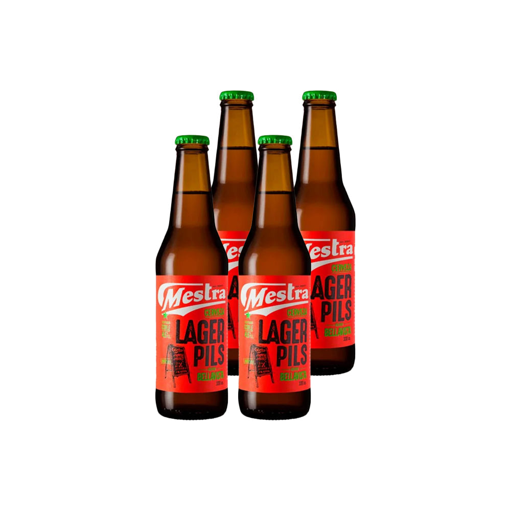 4x Cerveza Mestra Lager Pils 4.5° 330cc