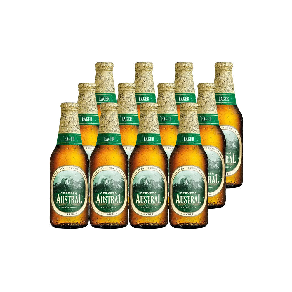 12x Cerveza Austral Lager Botella 330cc