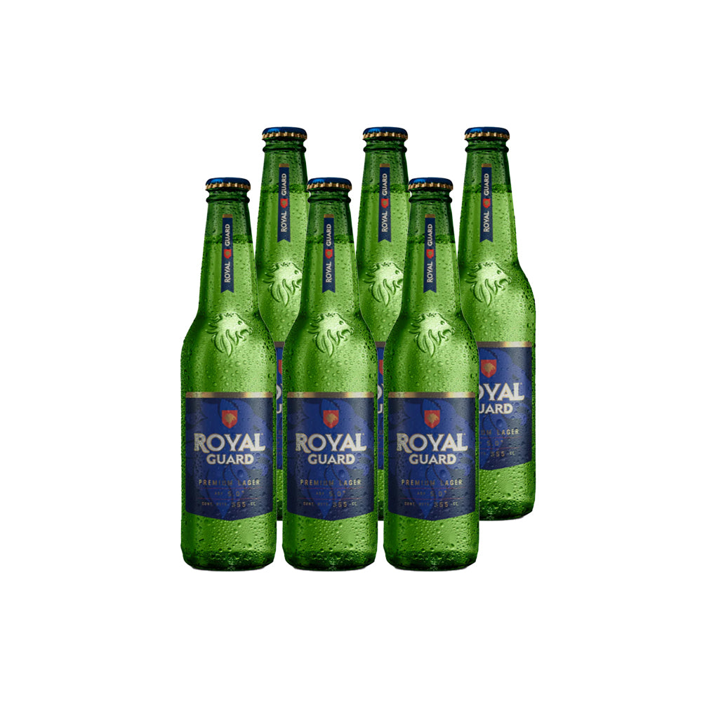 6x Cerveza Royal Guard Botellín 355cc