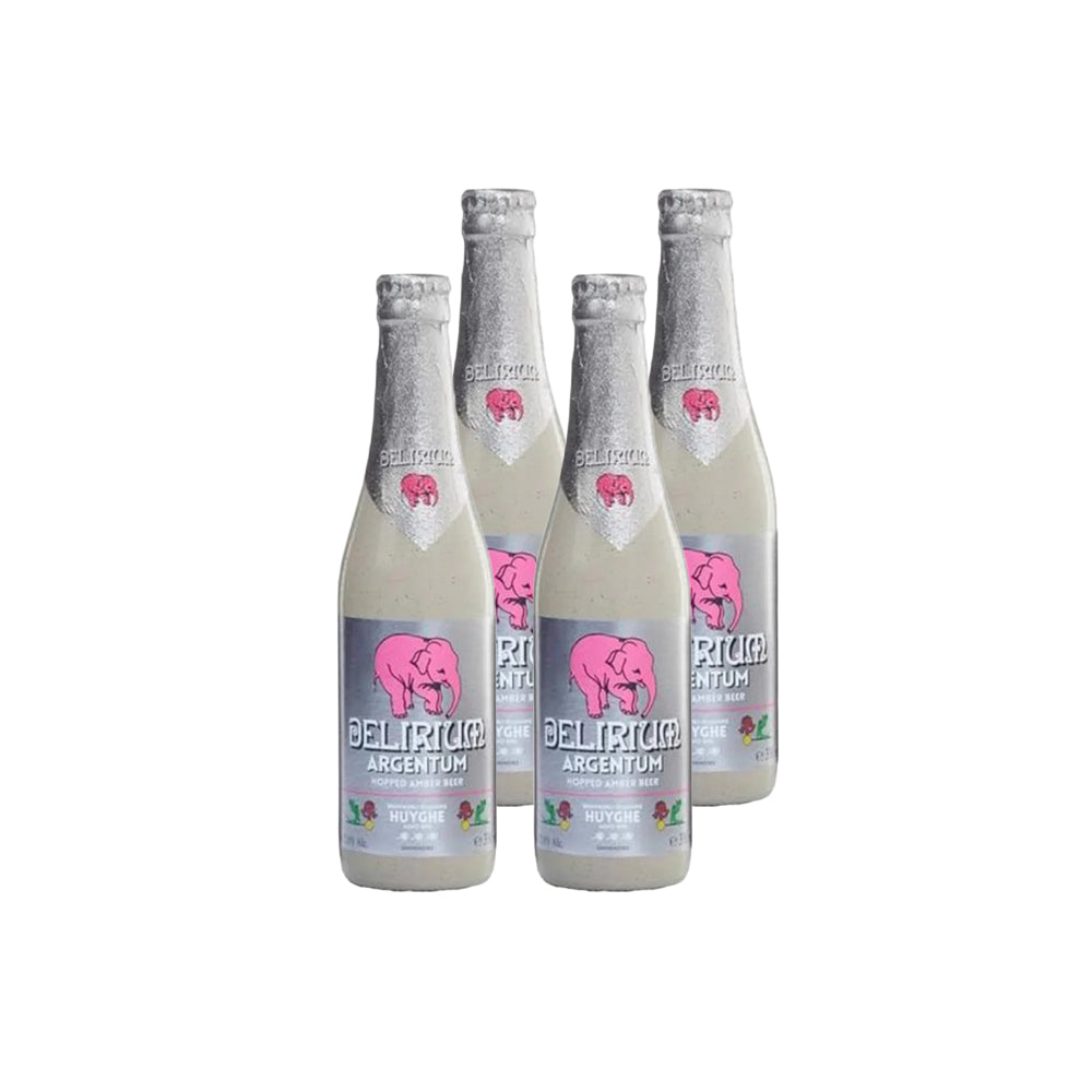 4x Cerveza Delirium Argentum Botellin 7° 330cc
