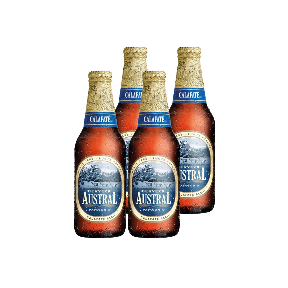 4x Cerveza Austral Calafate Botellín 330cc