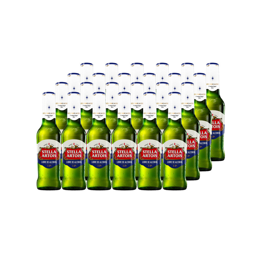 24x Cerveza Stella Artois Sin Alcohol Botellín 330cc