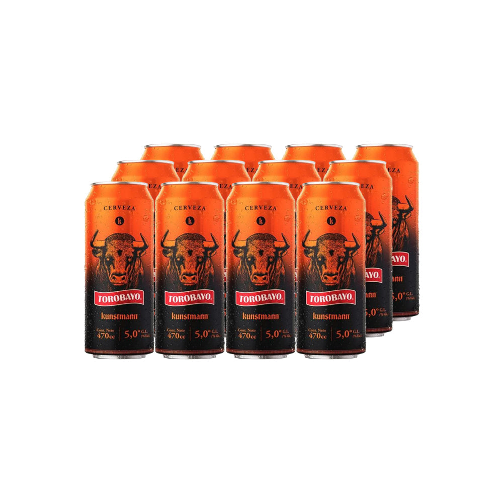 12x Cerveza Kunstmann Torobayo Lata 470cc
