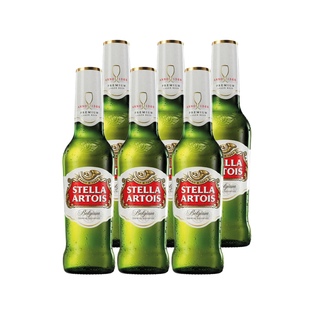 6x Cerveza Stella Artois Botellín 330cc