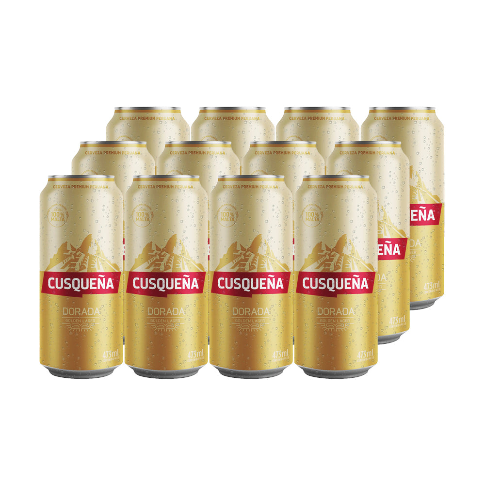 12x Cerveza Cusqueña Lager Lata 473cc
