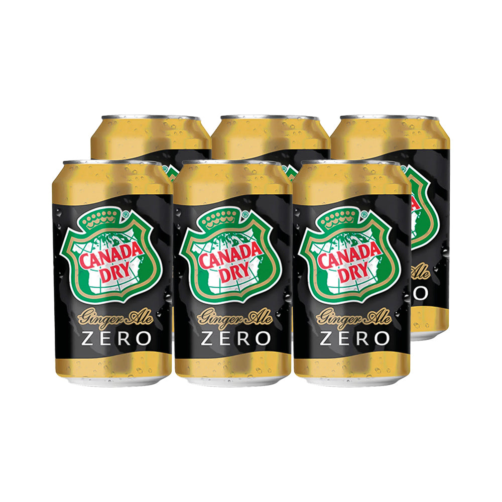 6x Bebida Canada Dry Ginger Ale Zero Lata 350cc
