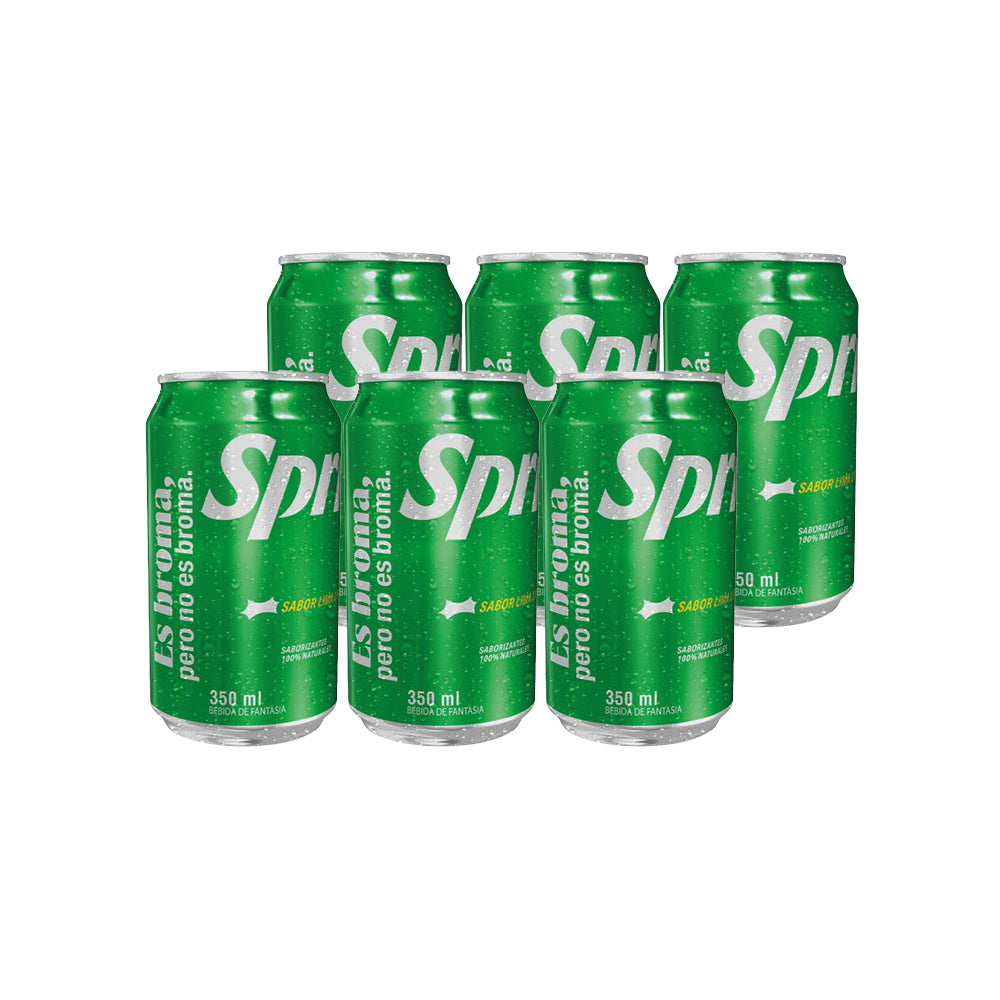 6x Bebida Sprite Regular Lata 350cc