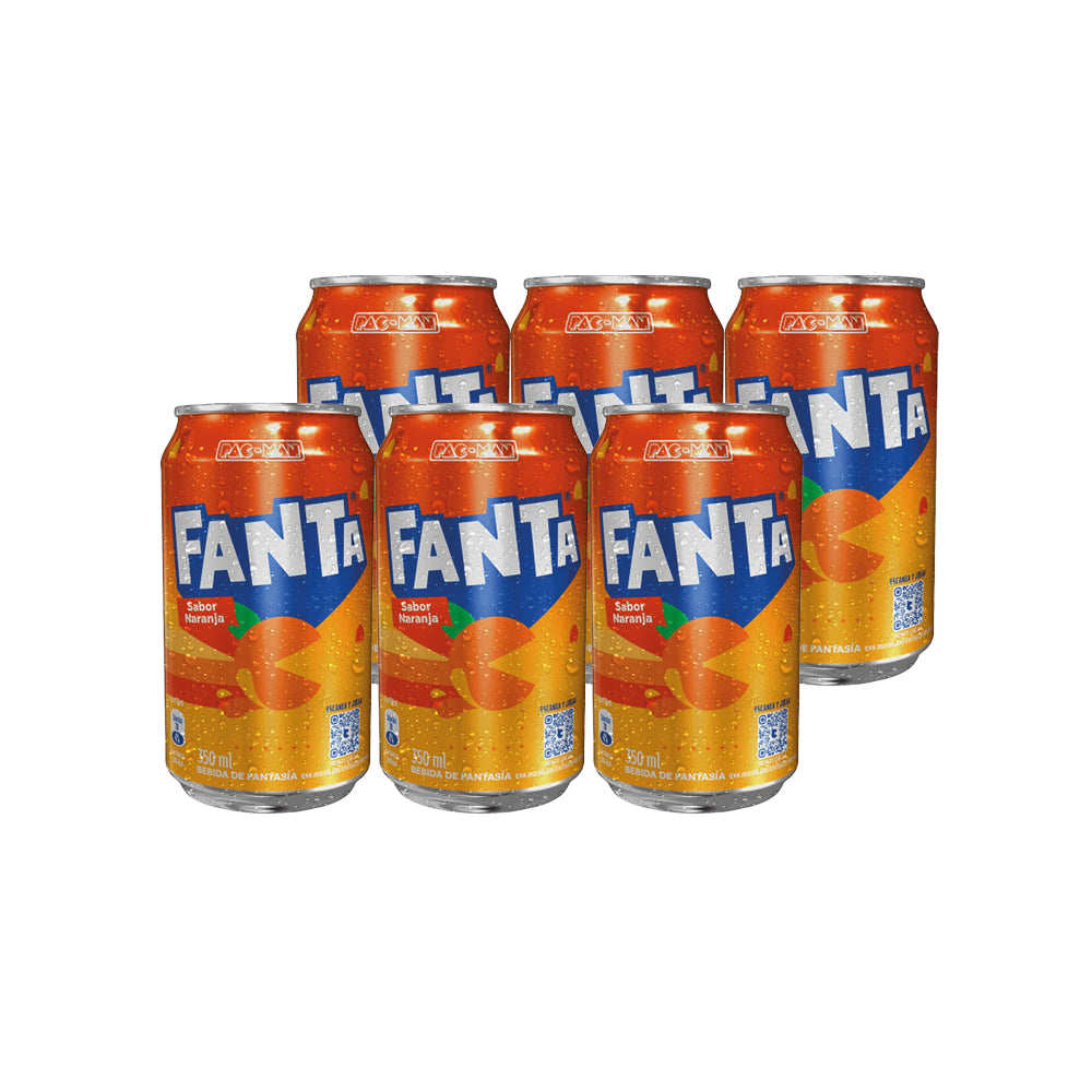 6x Bebida Fanta Regular Lata 350cc