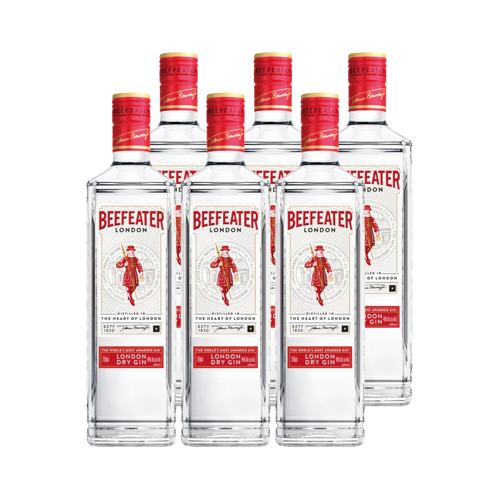 6x Gin Beefeater London Dry 750cc