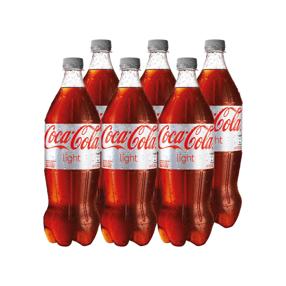 6x Bebida Coca Cola Light 1500cc
