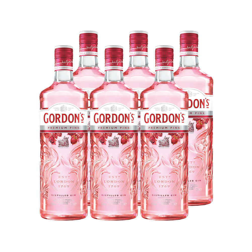 6x GIN GORDONS PINK 37,5° 700CC