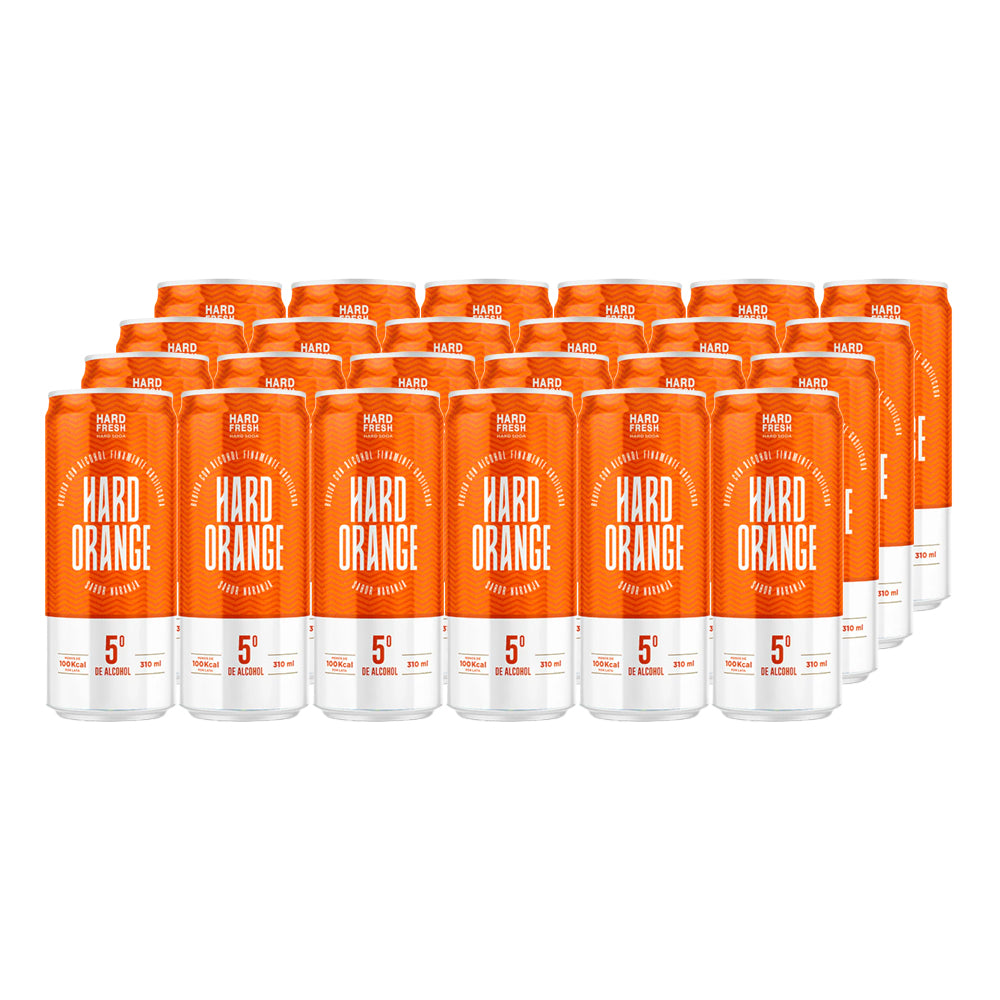 24x Cóctel Hard Soda Naranja 5° Lata 310cc