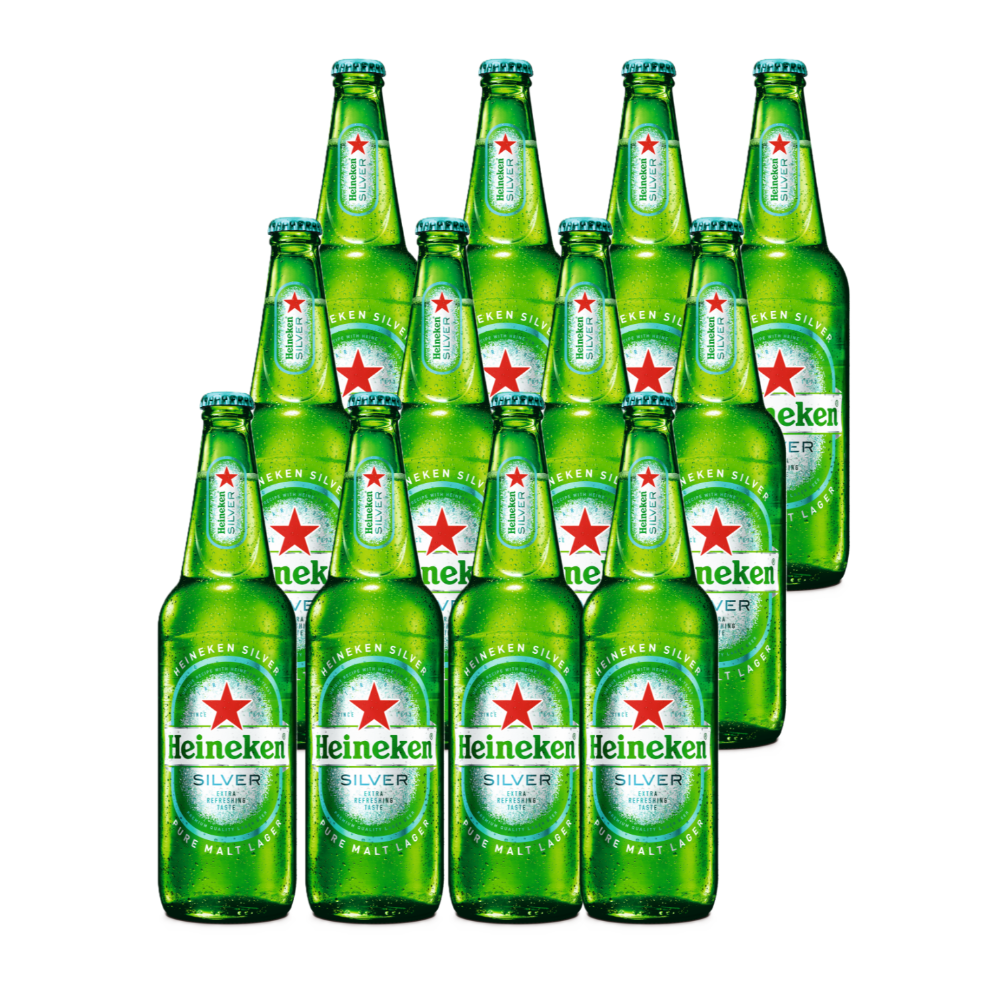 12x Cerveza Heineken Silver Botella 330cc