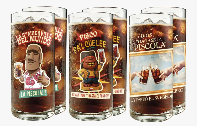 Set de 6 Vasos Piscoleros 450cc