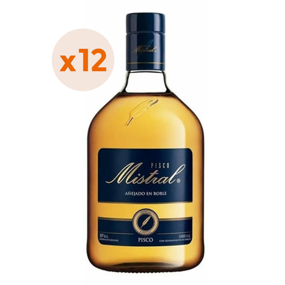 12x Pisco Mistral 35° 750cc
