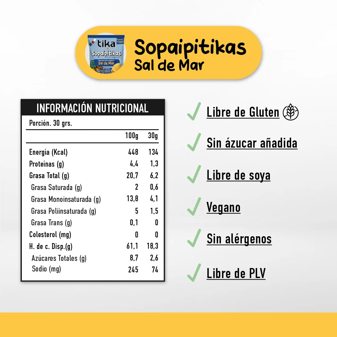 Chips Tika Sopaipitikas Sal de Mar 140g