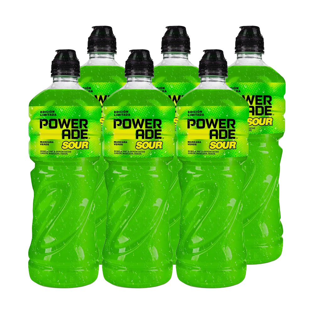 6x Bebida Isotónica Powerade Sour 850cc