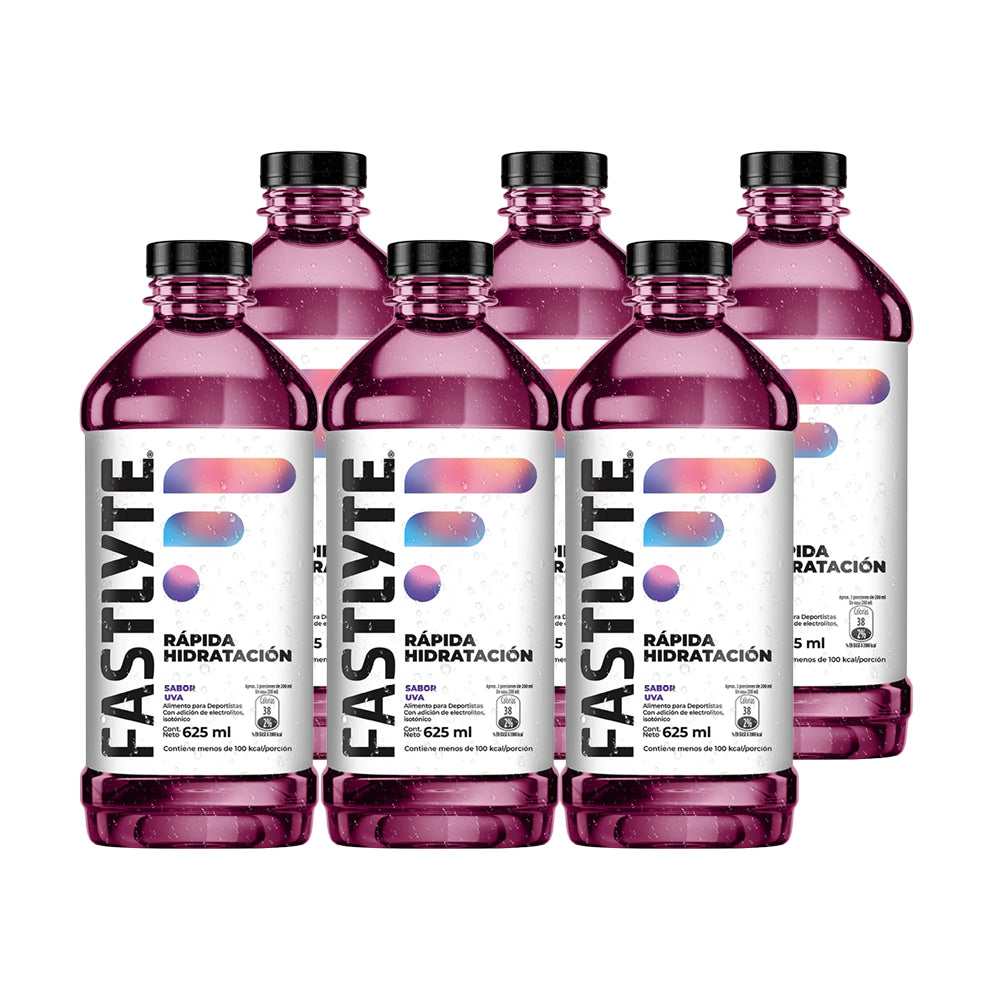 6x Bebida Isotónica Fastlyte Uva 625cc