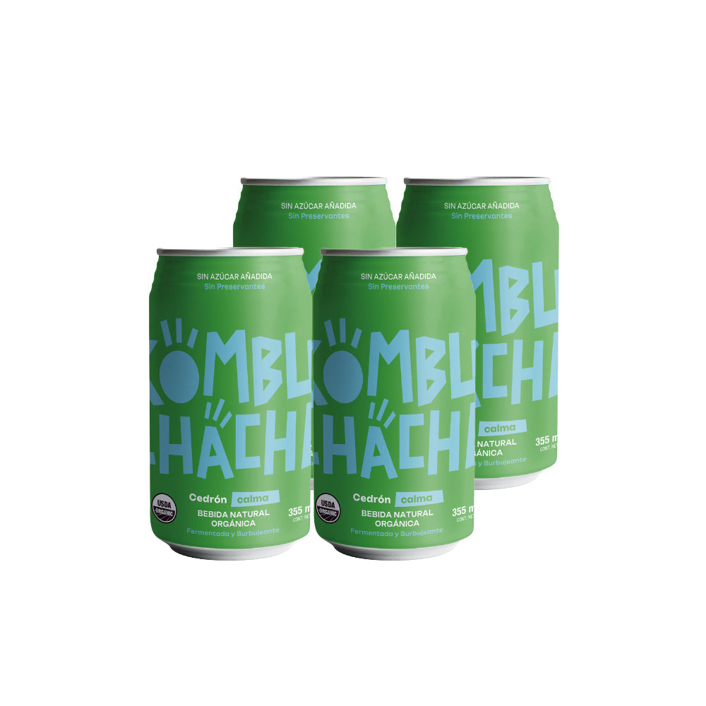 4x Kombuchacha Cedrón Lata 350cc