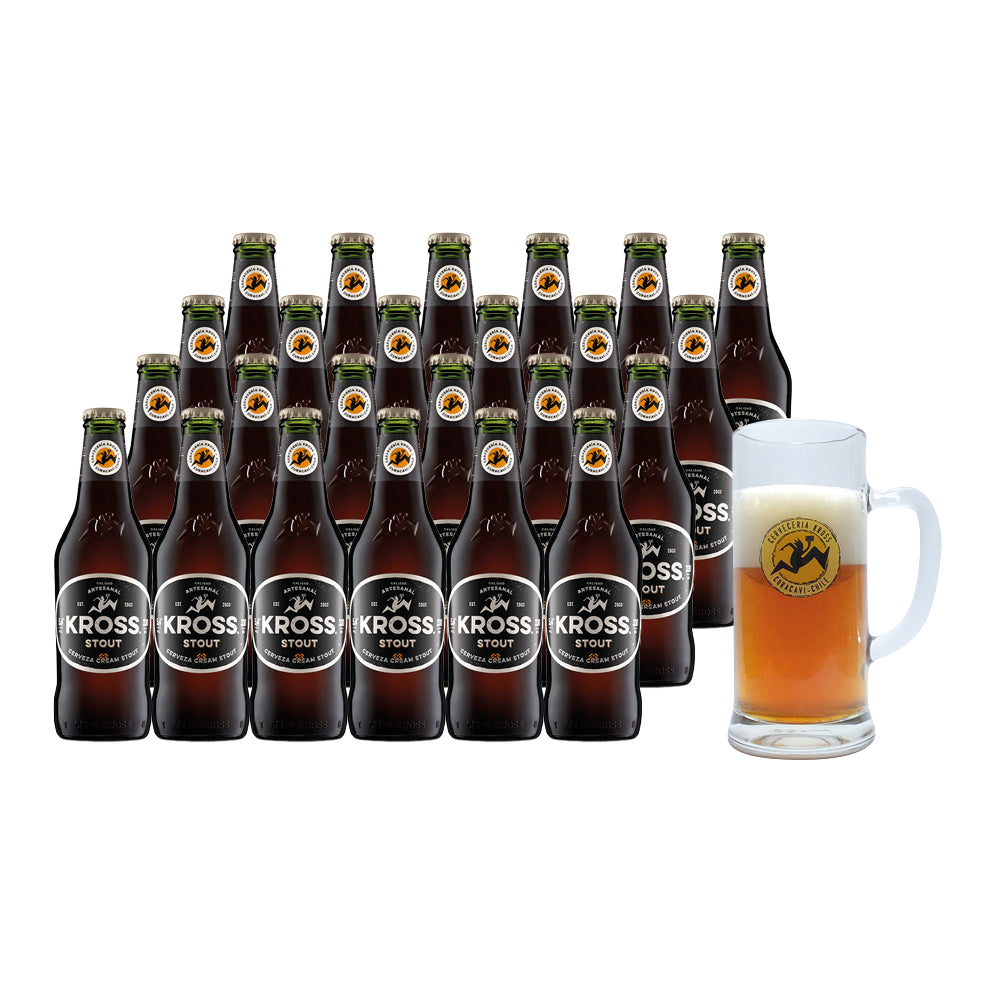 24x Cerveza Kross Stout Botella 330cc + Schopero Kross de Regalo