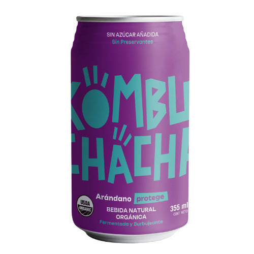 Kombuchacha Arándano Cero Lata 350cc