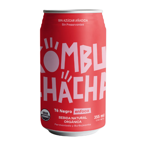 Kombuchacha Te Negro Cero Lata 350cc
