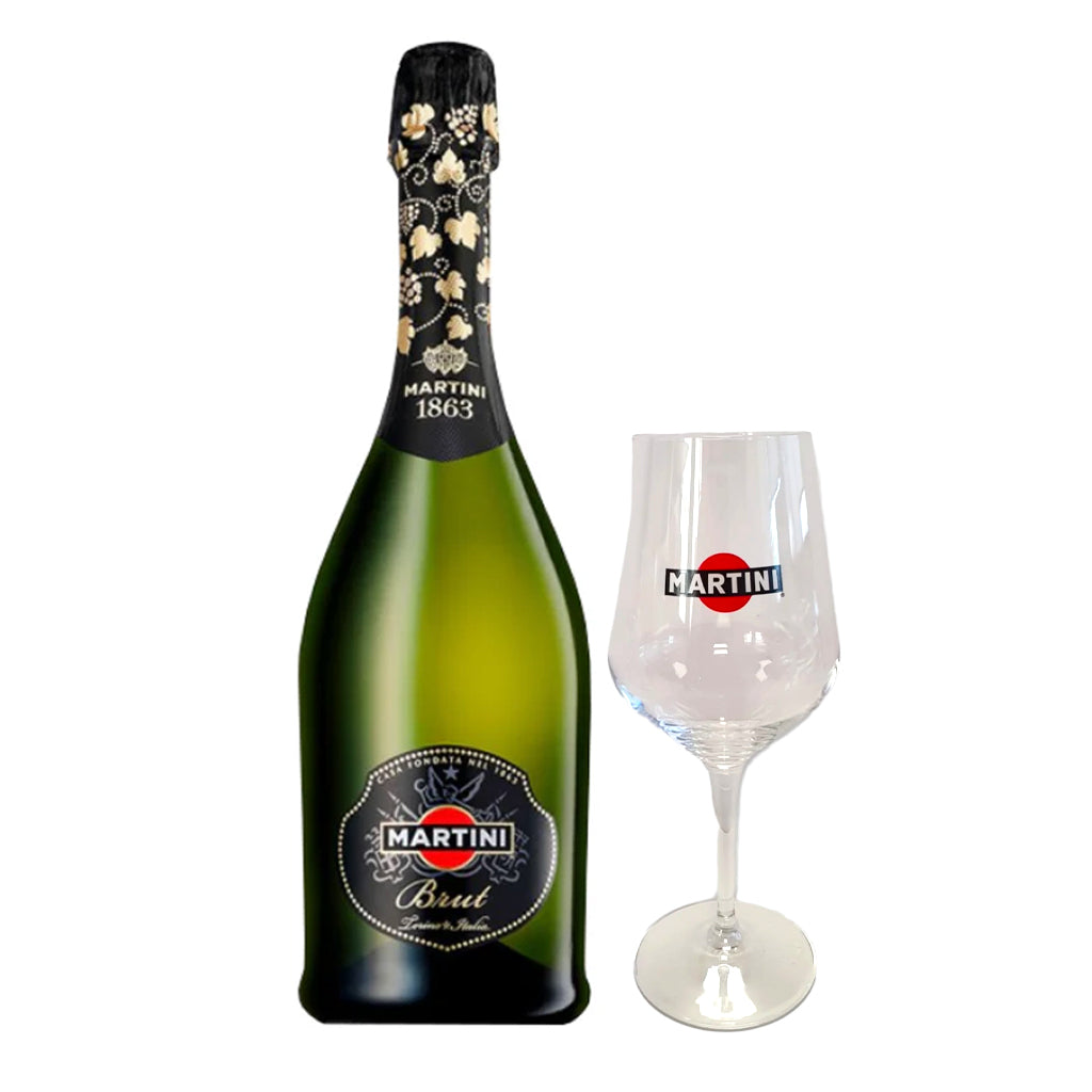Espumante Martini Brut 750cc + Copa de Regalo
