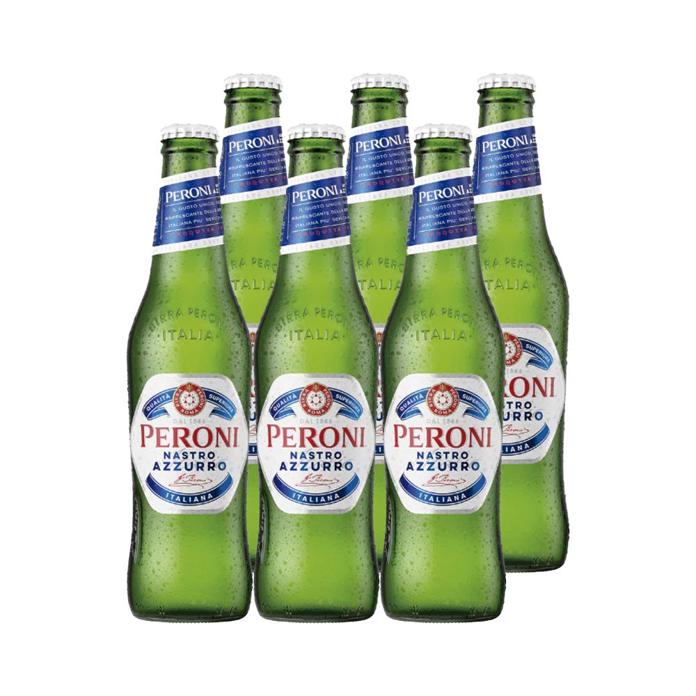 6x Cervezas Peroni Nastro Azzurro Botellín 330cc