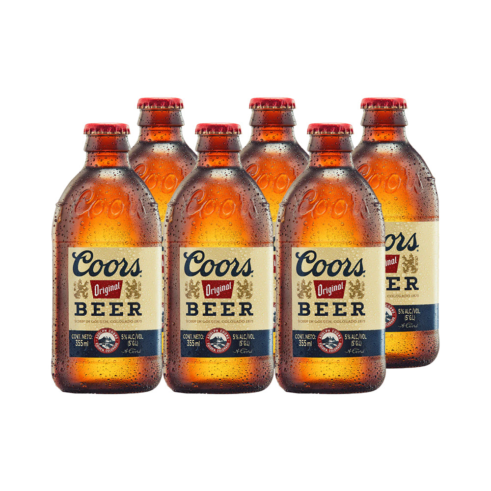 6x Cervezas Coors Original Botellín 355cc