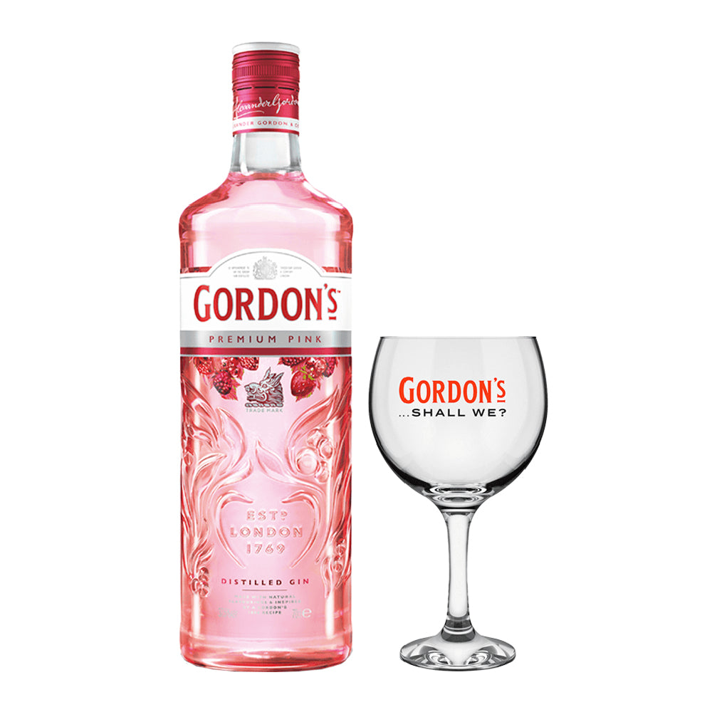 Pack Gin Gordon´s Pink 37,5° 700cc + Copa Gordon´s de Regalo