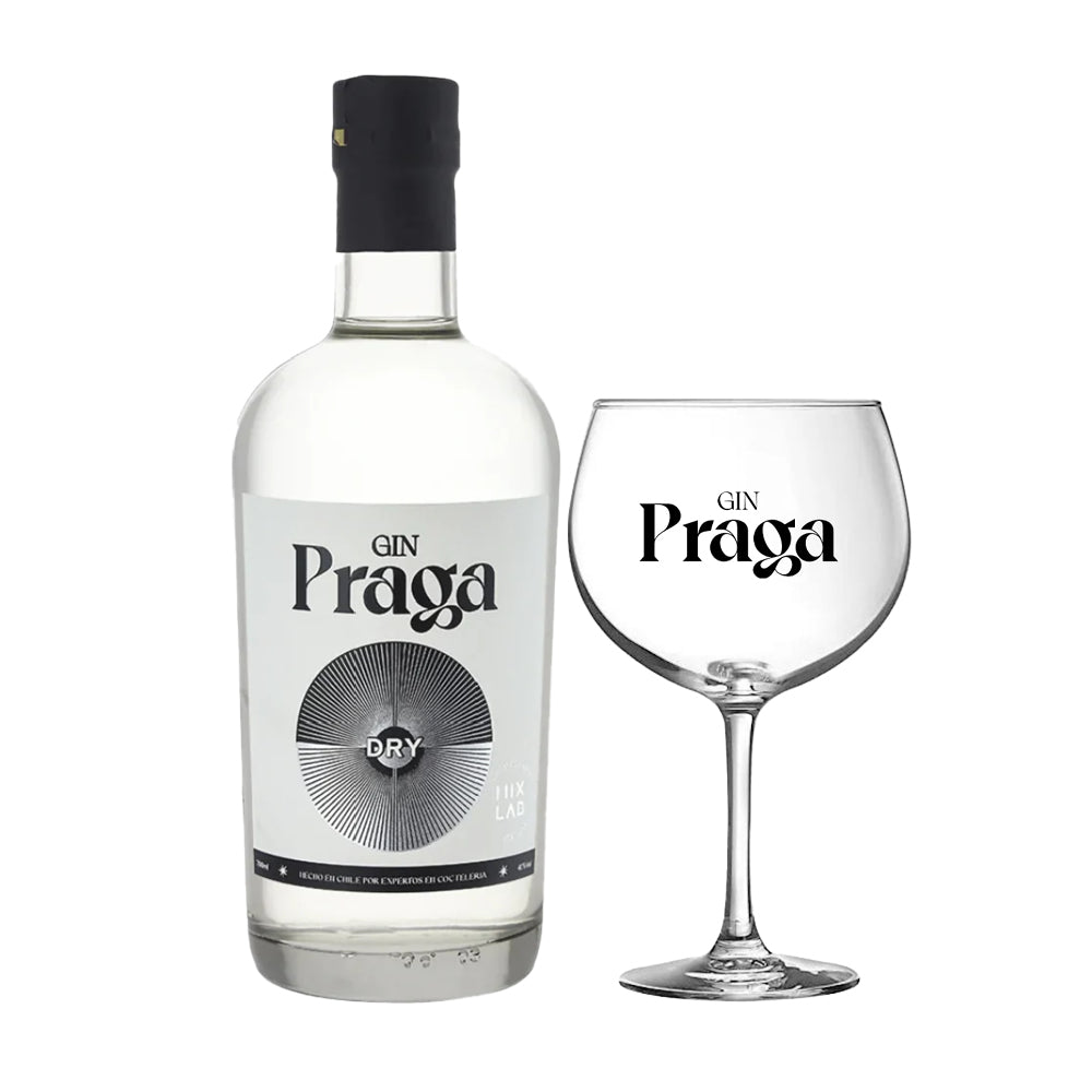 Pack Gin Praga Dry 38° 700cc + Copa Praga de Regalo