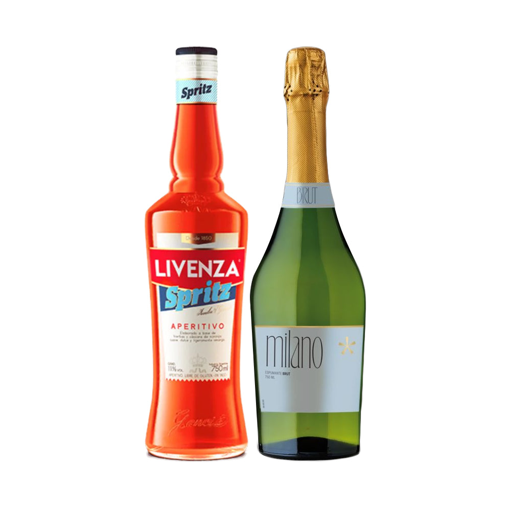 Licor Livenza Spritz 750cc + Espumante Milano Brut 750cc