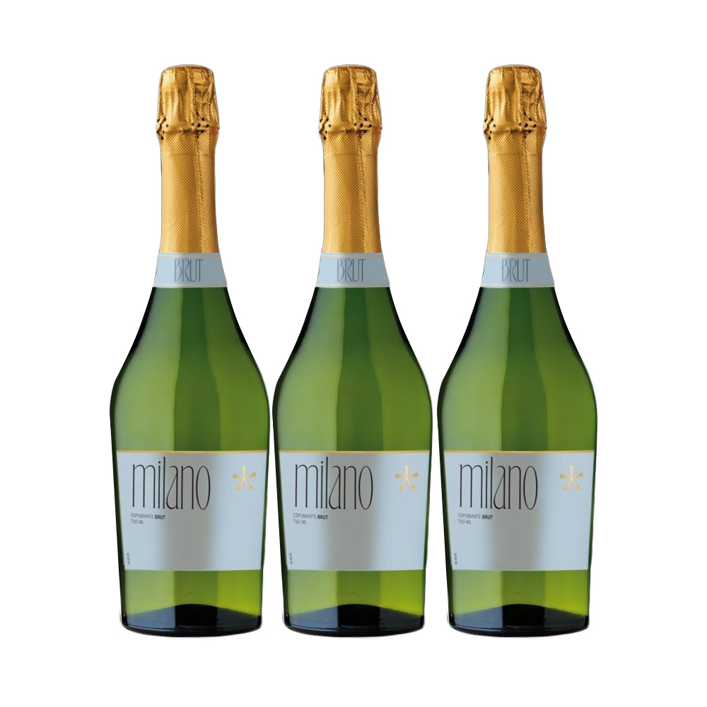 3x Espumantes Milano Brut 750cc