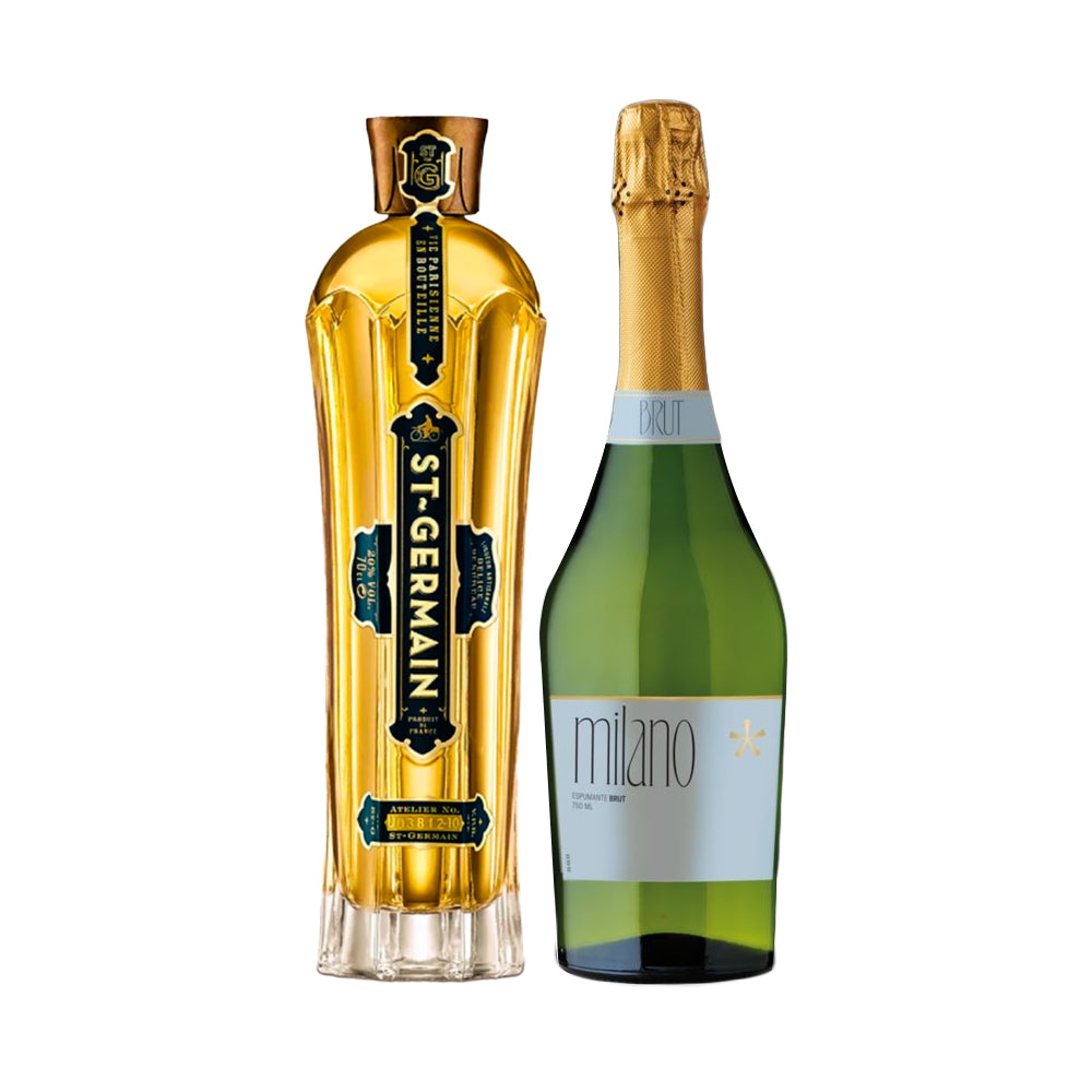 Licor de Sauco St. Germain 750cc + Espumante Milano Brut 750cc