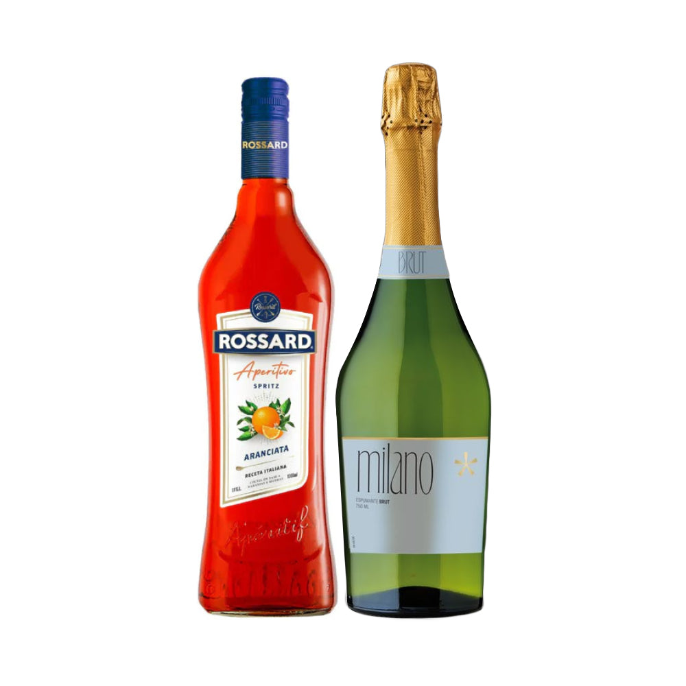 Licor Rossard Aranciata 1000cc + Espumante Milano Brut 750cc