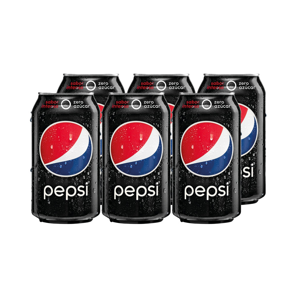 6x Bebida Pepsi Zero Lata 350cc