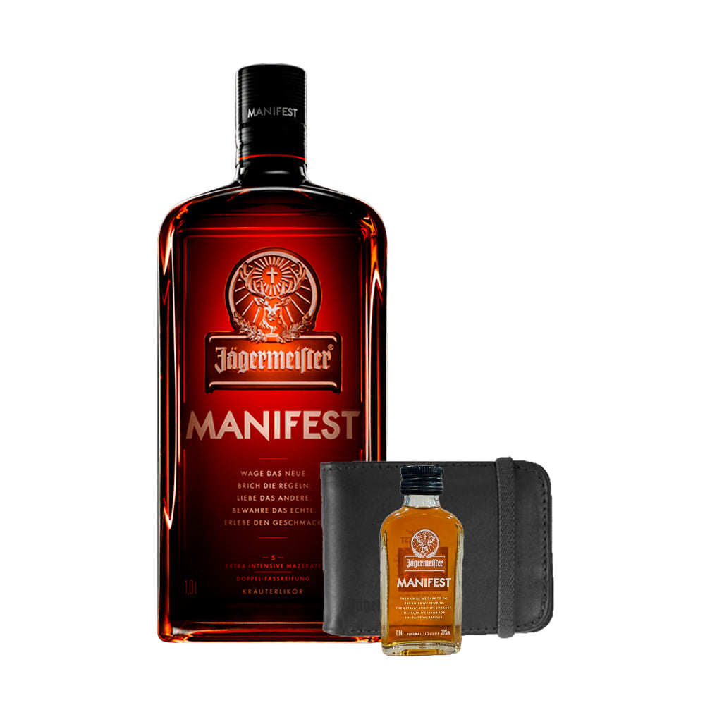 Pack Jagermeister Manifest 1000cc + Billetera + Miniatura 40cc