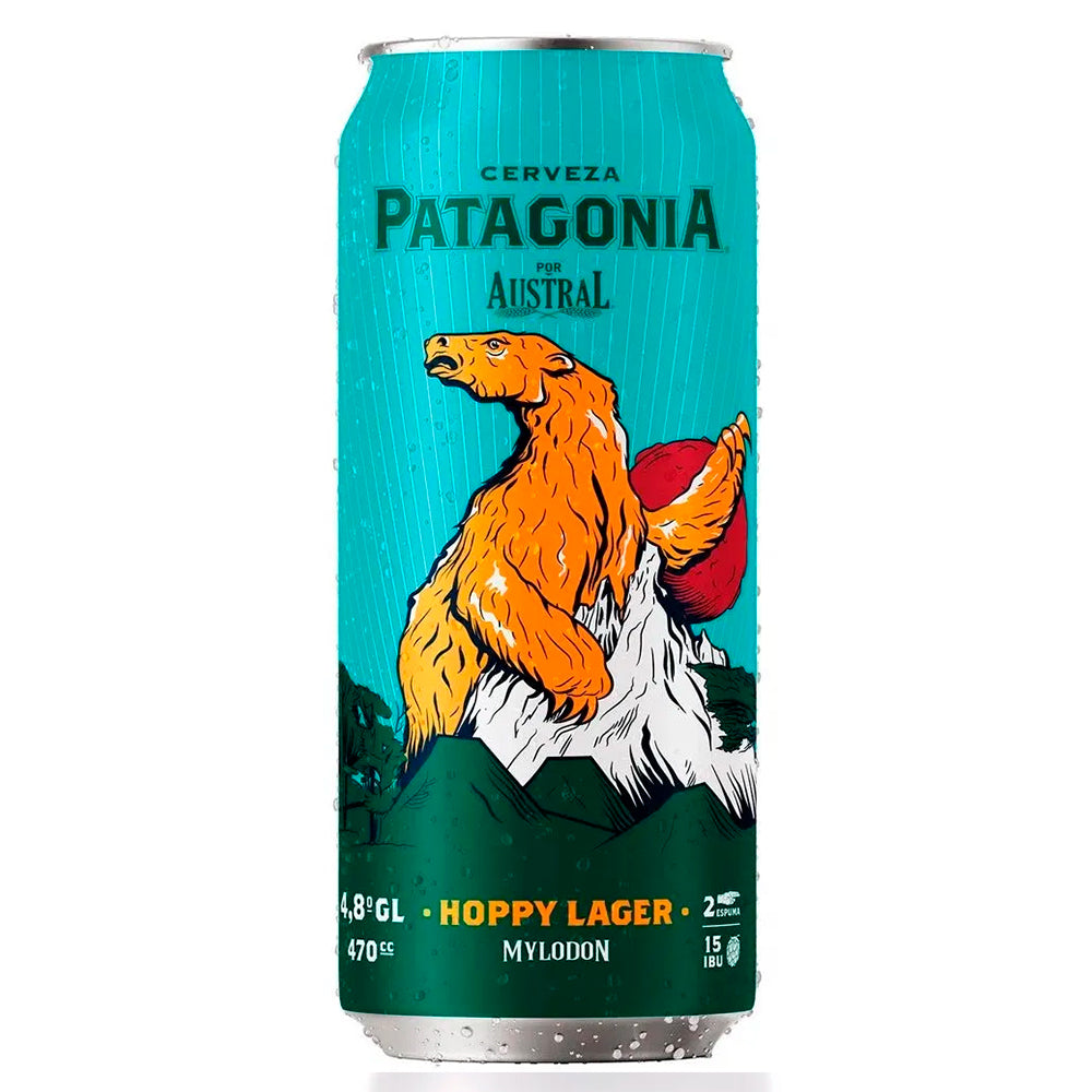 Cerveza Austral Patagonia Hoppy Lager Lata 470cc