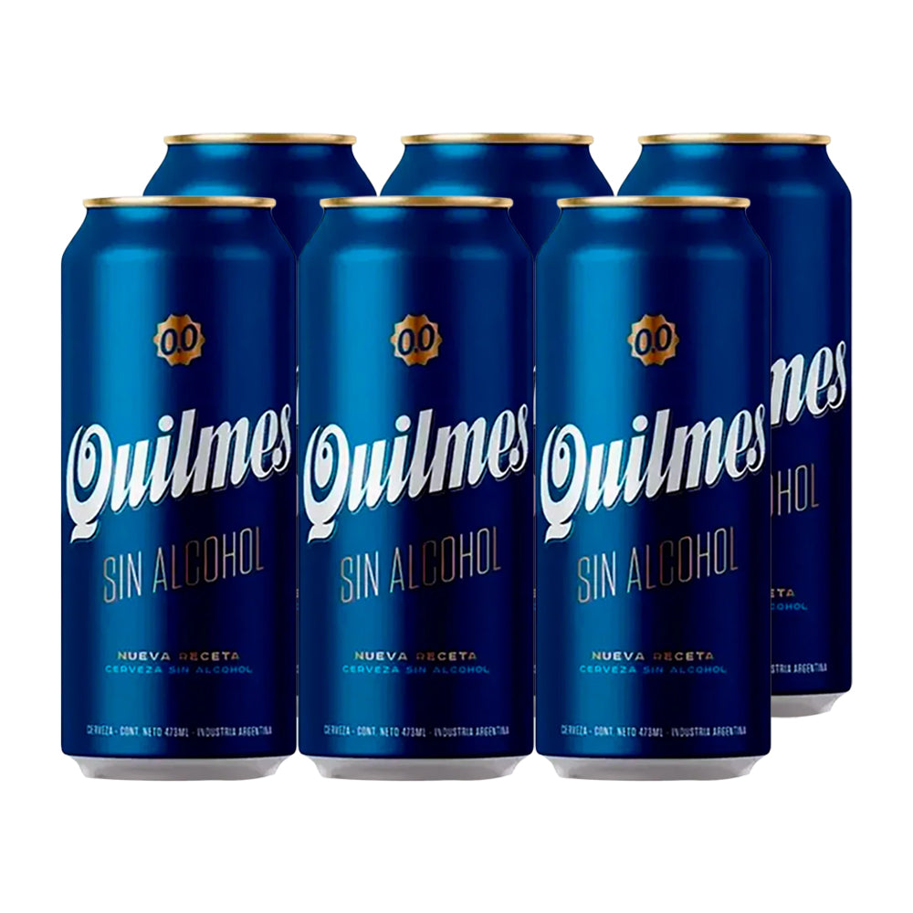 6x Cerveza Quilmes Sin Alcohol Lata 473cc