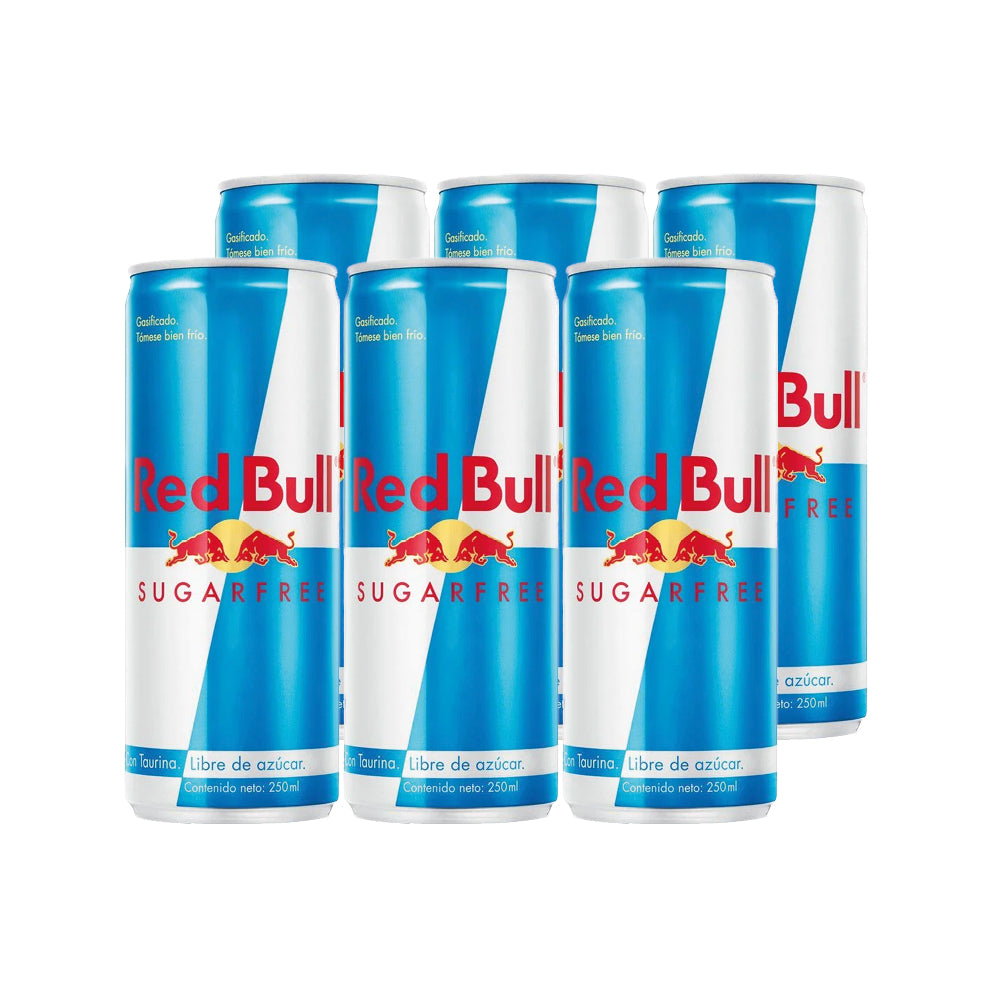 6x Bebida Energética Red Bull Sugar Free 250cc