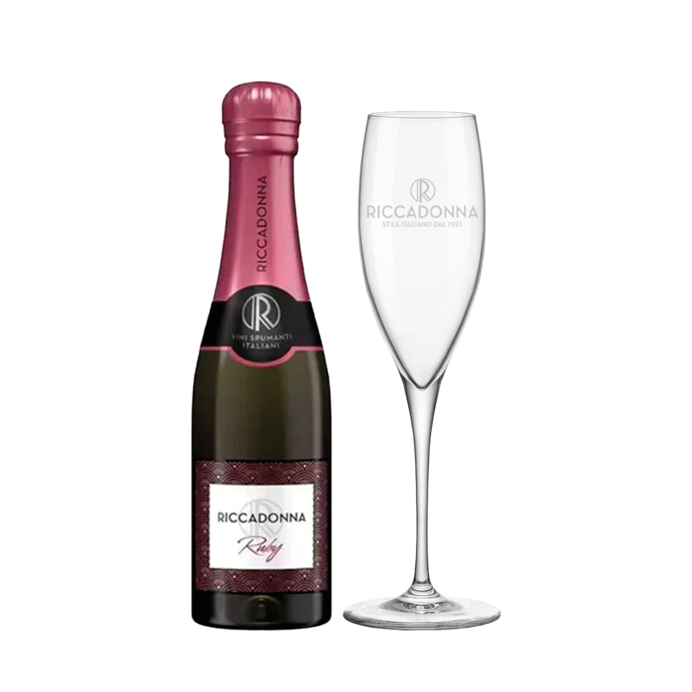 Espumante Riccadonna Ruby 200cc + Copa de Regalo