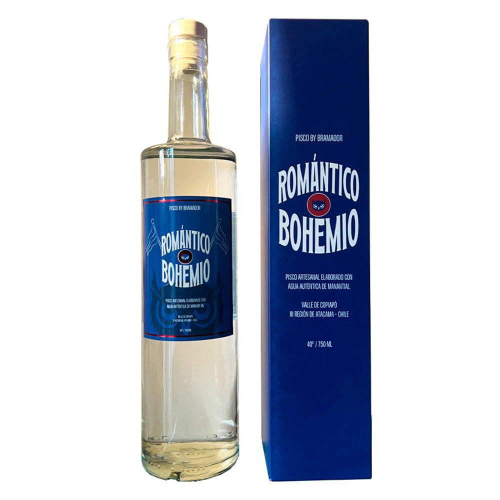 Pisco Romántico Bohemio Transparente 40° 750cc
