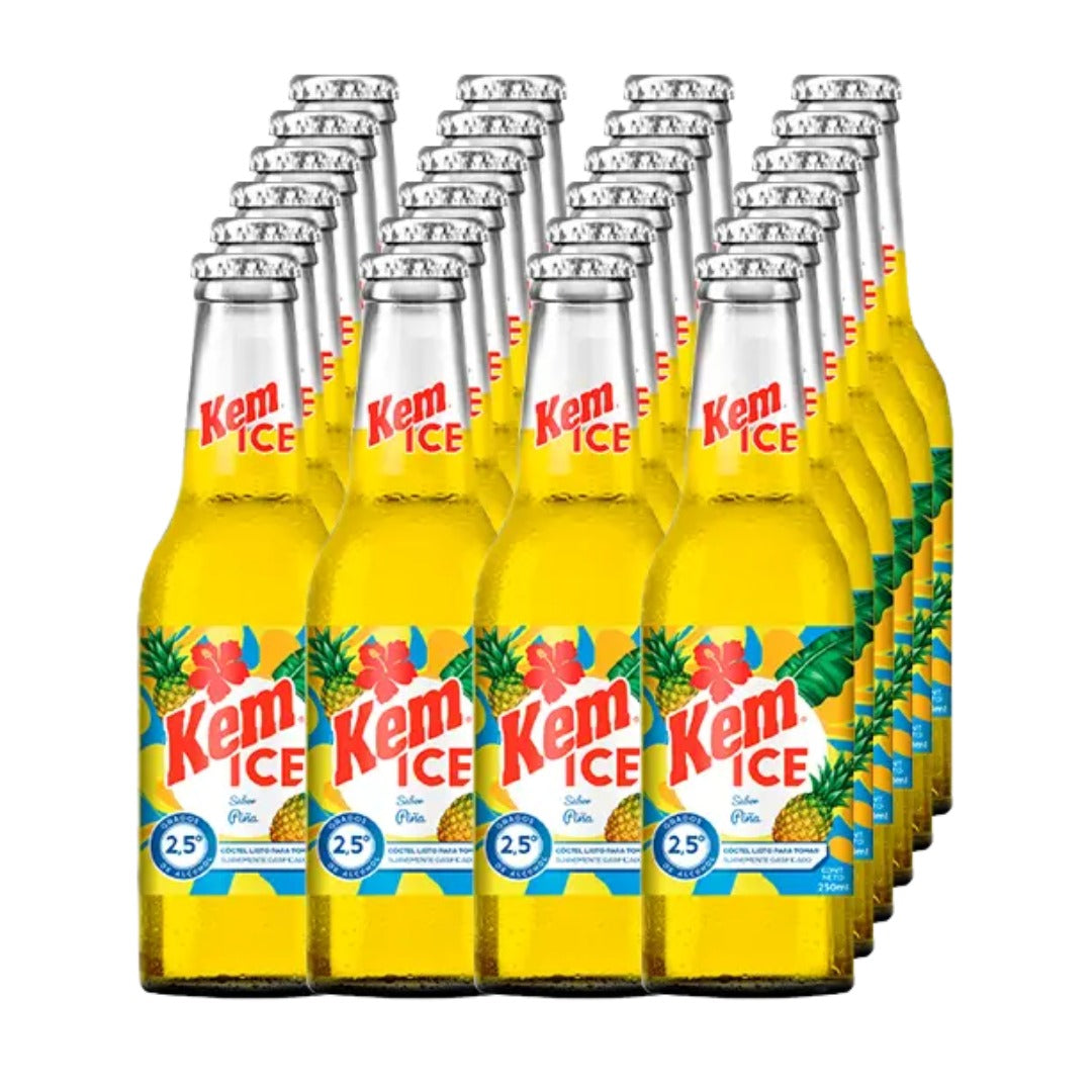 24x Cóctel Ready To Drink Kem Ice Piña 2.5° 250cc