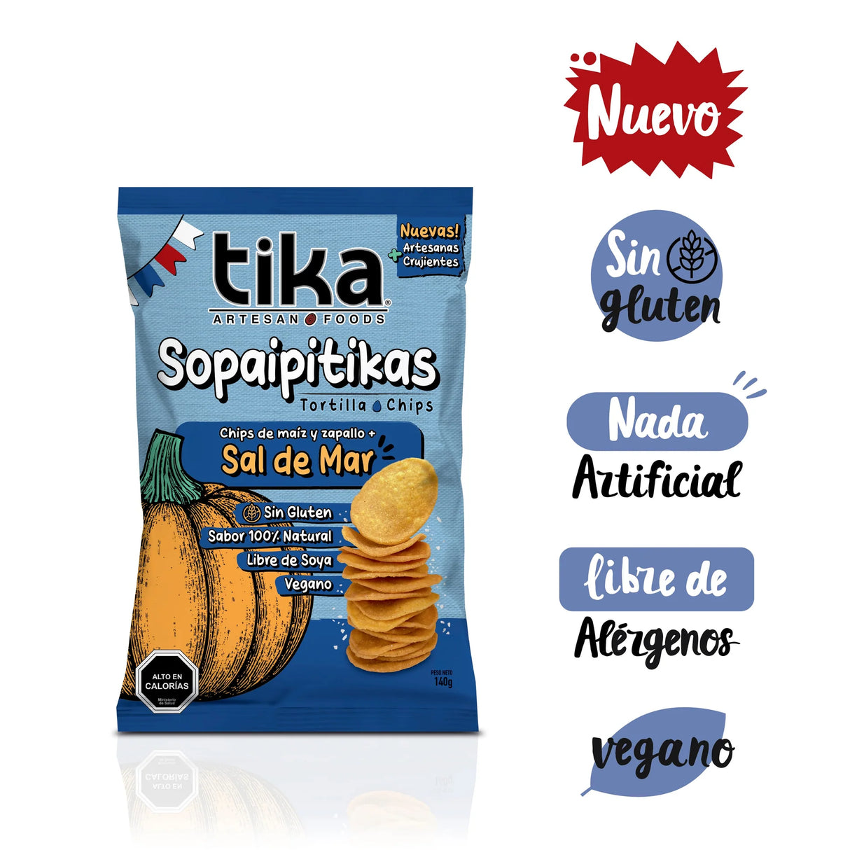 Chips Tika Sopaipitikas Sal de Mar 140g