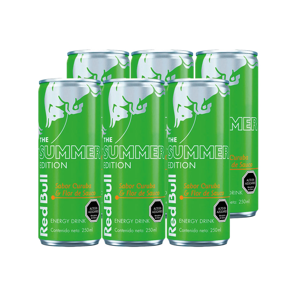 6x Bebida Energética Red Bull Flor De Sauco 250cc