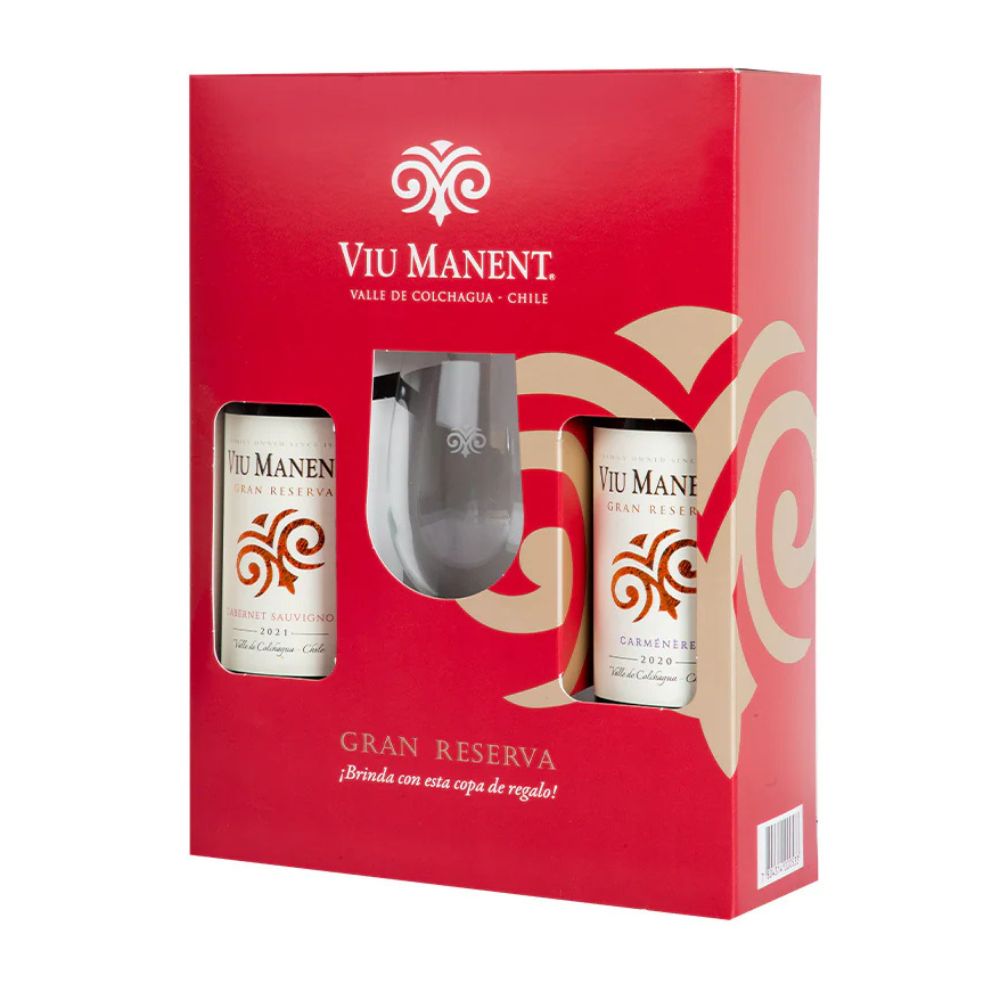 Pack Vinos Viu Manent Gran Reserva 750cc + Copa de Regalo