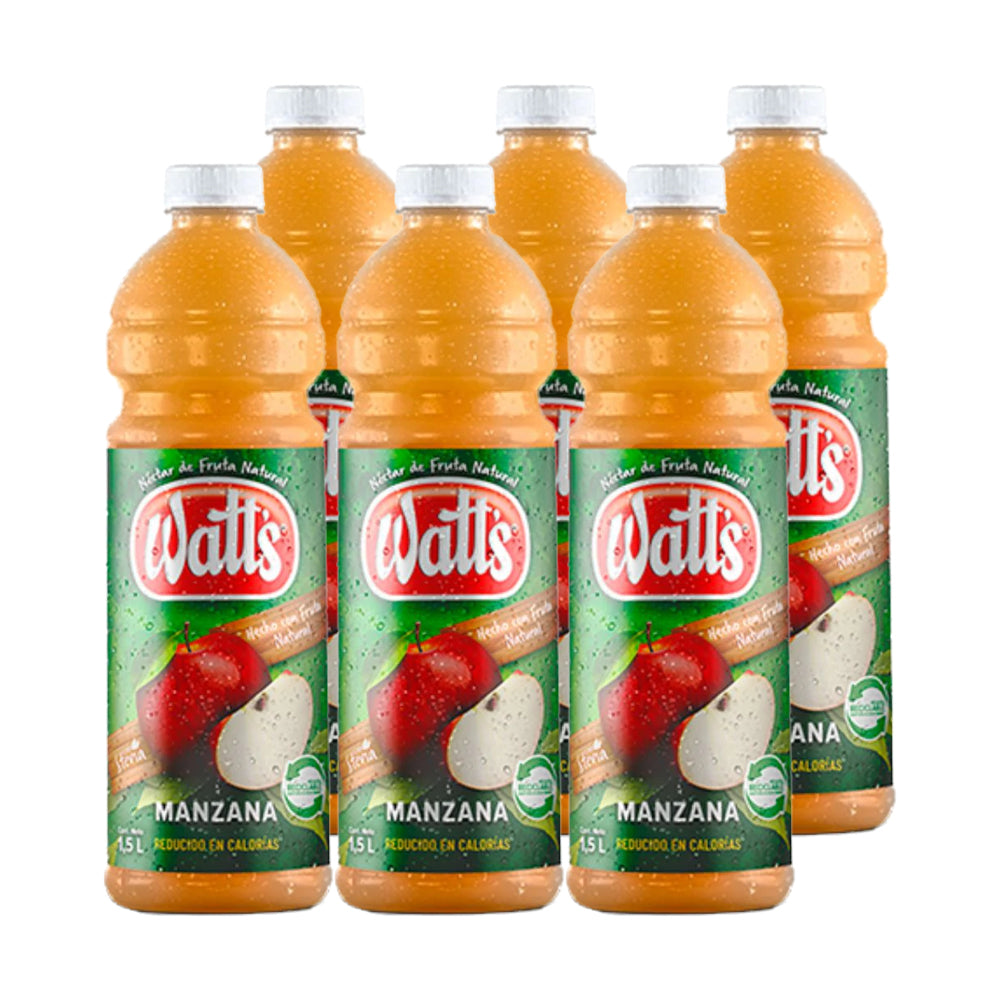 6x Jugo Watts Manzana 1500cc